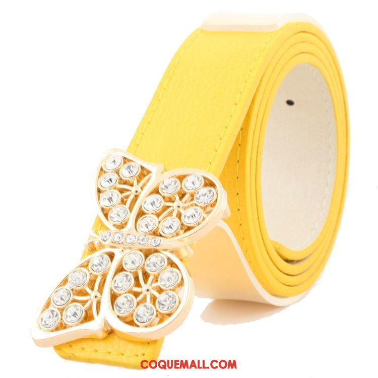 Ceinture Femme Loisir Rouge Diamant, Ceinture Décoration Amour