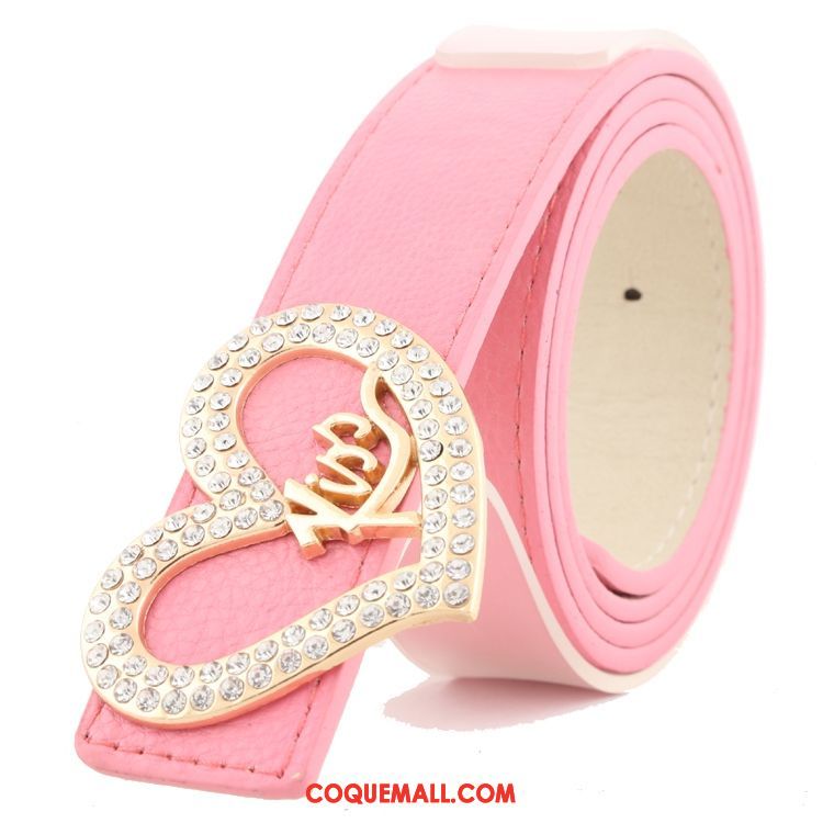 Ceinture Femme Loisir Rouge Diamant, Ceinture Décoration Amour