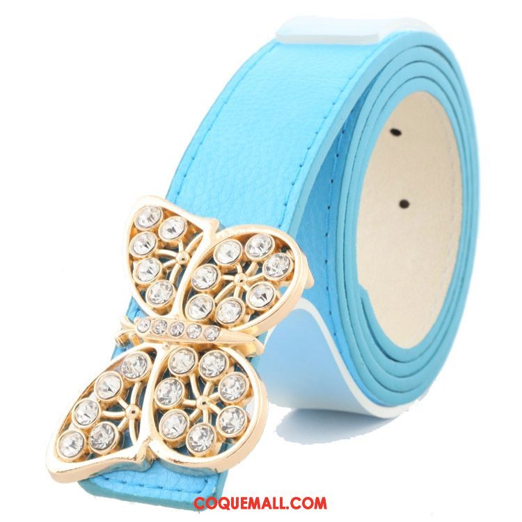 Ceinture Femme Loisir Rouge Diamant, Ceinture Décoration Amour