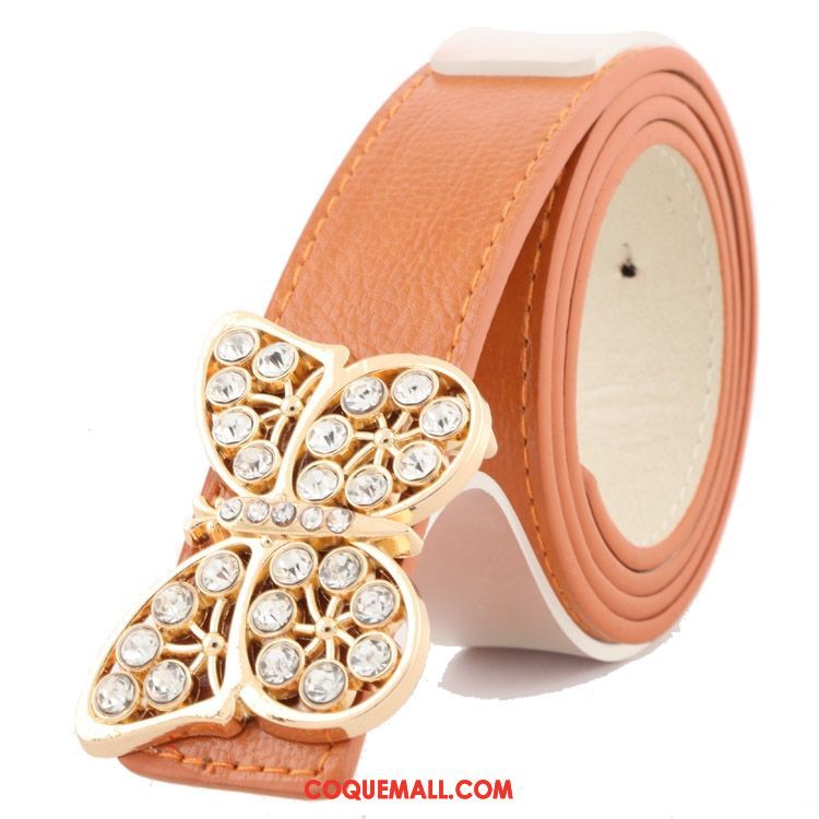 Ceinture Femme Loisir Rouge Diamant, Ceinture Décoration Amour