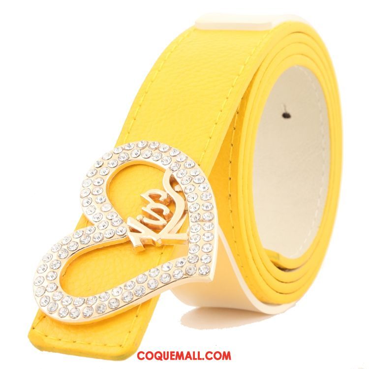 Ceinture Femme Loisir Rouge Diamant, Ceinture Décoration Amour