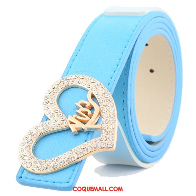 Ceinture Femme Loisir Rouge Diamant, Ceinture Décoration Amour