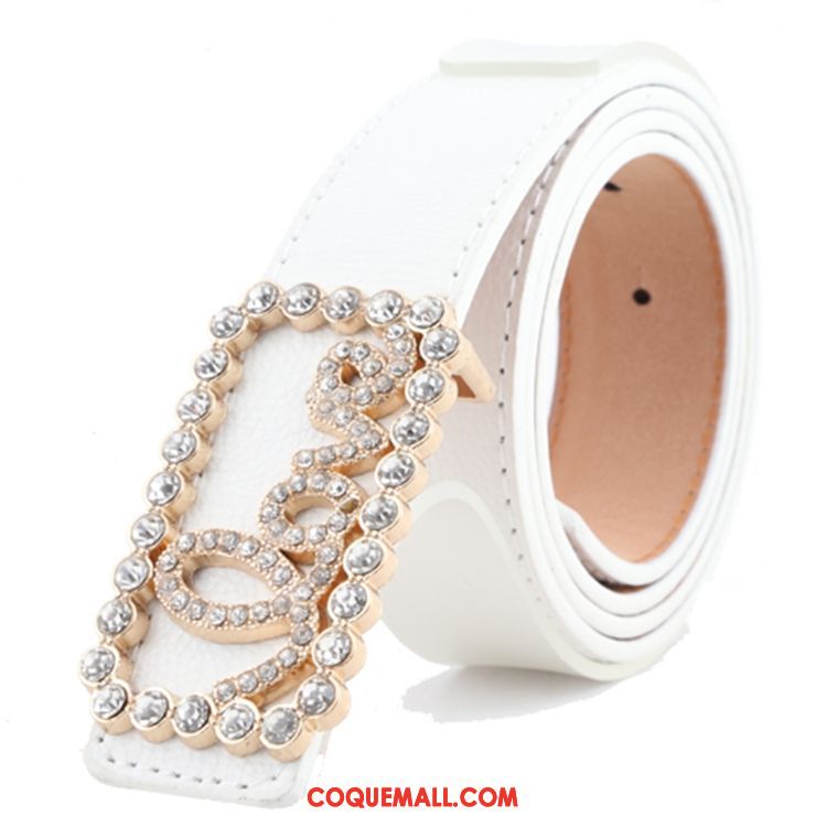 Ceinture Femme Loisir Rouge Diamant, Ceinture Décoration Amour