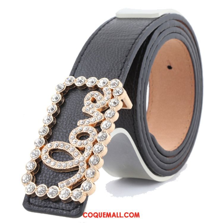 Ceinture Femme Loisir Rouge Diamant, Ceinture Décoration Amour