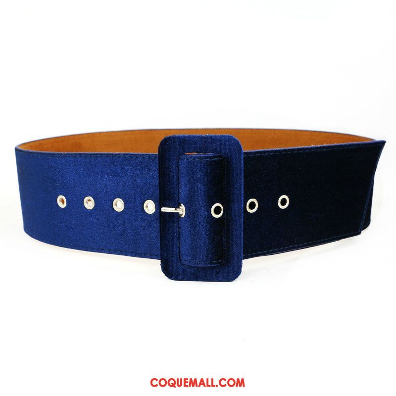 Ceinture Femme Manteau Hiver All-match, Ceinture Bleu Décoration