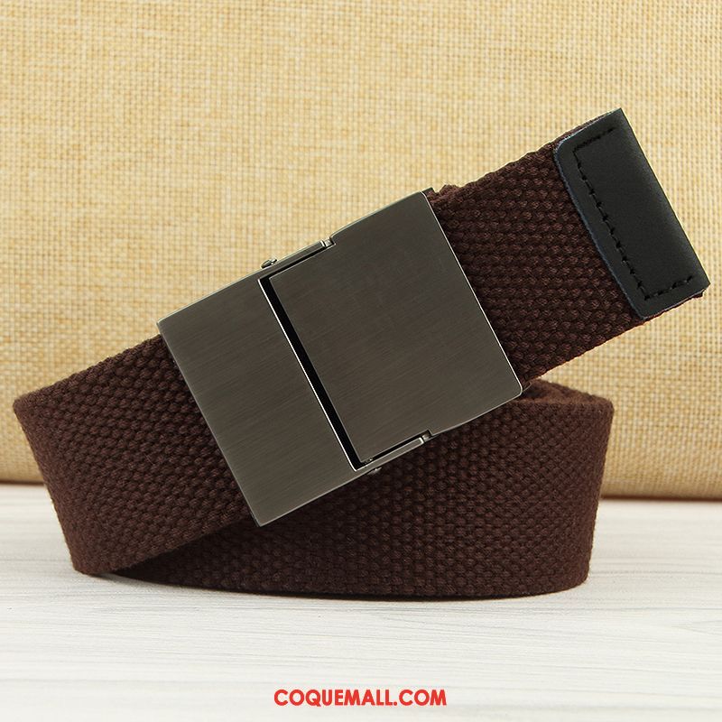 Ceinture Femme Multicolore Homme Loisir, Ceinture Lisse Toile Khaki