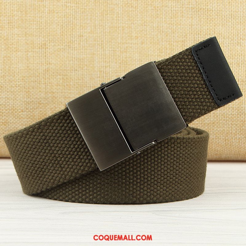 Ceinture Femme Multicolore Homme Loisir, Ceinture Lisse Toile Khaki