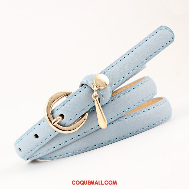 Ceinture Femme Noir Et Blanc Pendentif Bien, Ceinture Décoration Couleurs De Bonbon Blau Braun