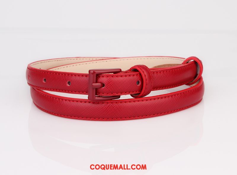 Ceinture Femme Noir Rouge Décoration, Ceinture Mode Cuir Véritable Beige Farbe