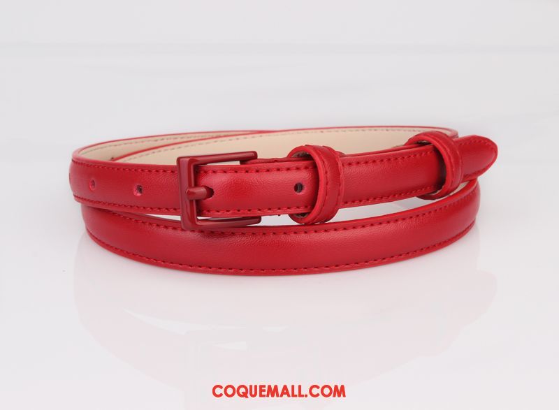 Ceinture Femme Noir Rouge Décoration, Ceinture Mode Cuir Véritable Beige Farbe