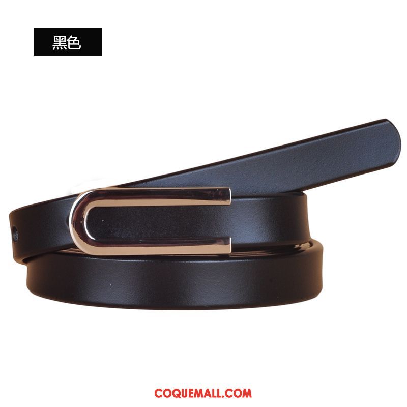 Ceinture Femme Rouge Simple Cuir Véritable, Ceinture Étudiant Petit