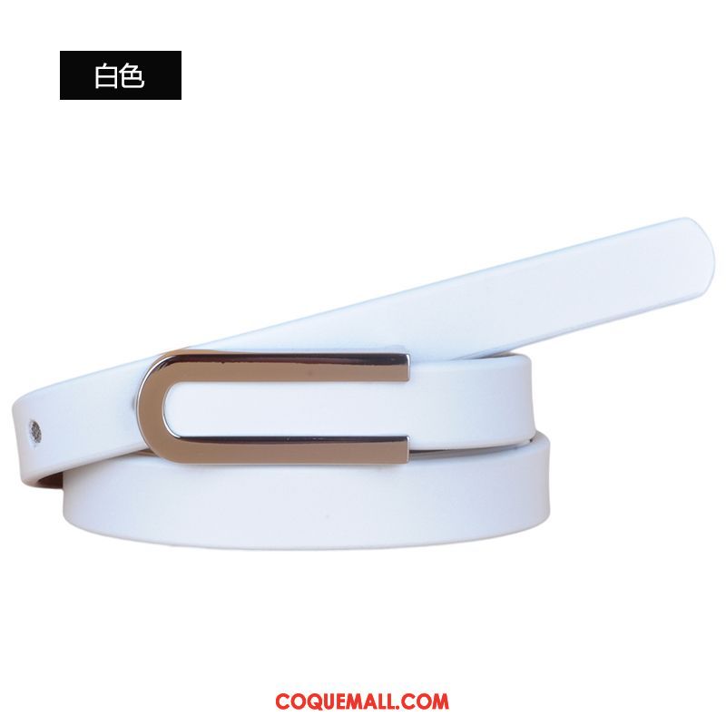 Ceinture Femme Rouge Simple Cuir Véritable, Ceinture Étudiant Petit