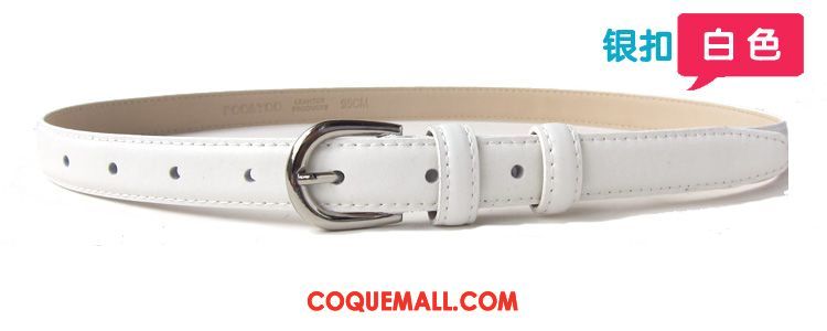 Ceinture Femme Simple All-match Blanc, Ceinture Bien Cuir Véritable Braun Kamelfarbe