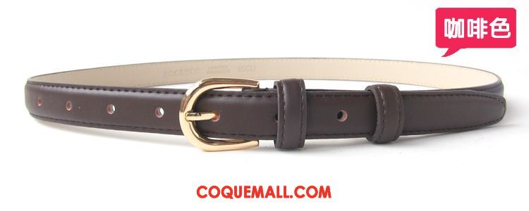 Ceinture Femme Simple All-match Blanc, Ceinture Bien Cuir Véritable Braun Kamelfarbe