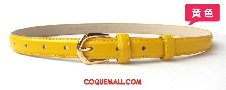 Ceinture Femme Simple All-match Blanc, Ceinture Bien Cuir Véritable Braun Kamelfarbe