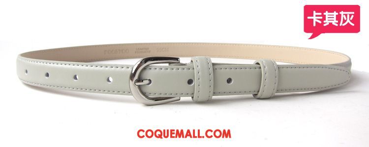 Ceinture Femme Simple All-match Blanc, Ceinture Bien Cuir Véritable Braun Kamelfarbe