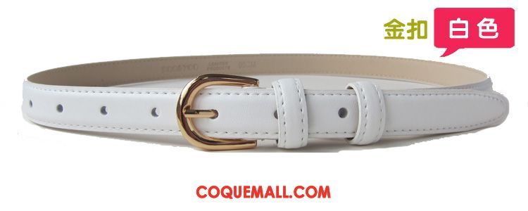 Ceinture Femme Simple All-match Blanc, Ceinture Bien Cuir Véritable Braun Kamelfarbe