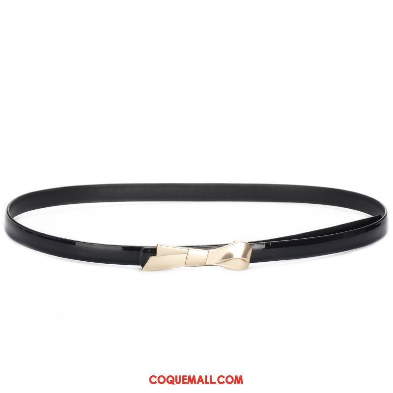 Ceinture Femme Simple Cuir Véritable Étudiant, Ceinture Jaune Général