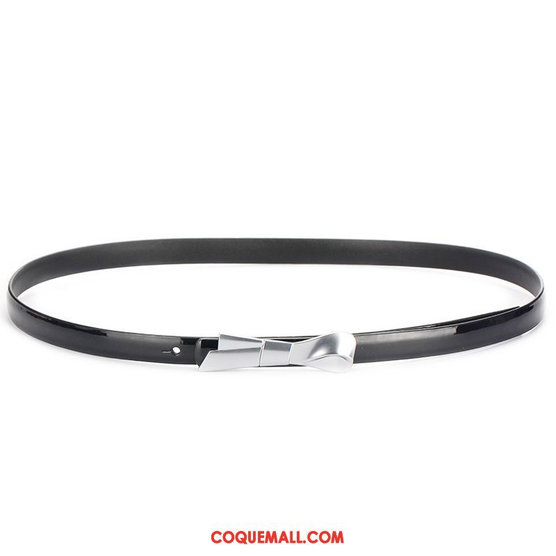 Ceinture Femme Simple Cuir Véritable Étudiant, Ceinture Jaune Général