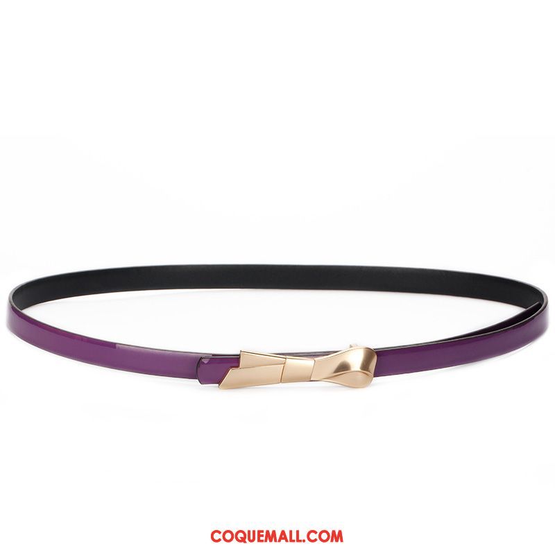 Ceinture Femme Simple Cuir Véritable Étudiant, Ceinture Jaune Général