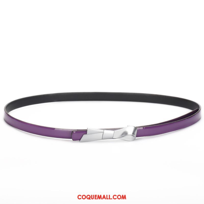 Ceinture Femme Simple Cuir Véritable Étudiant, Ceinture Jaune Général