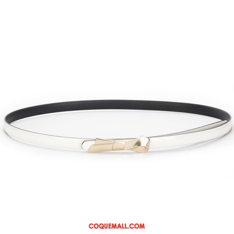 Ceinture Femme Simple Cuir Véritable Étudiant, Ceinture Jaune Général