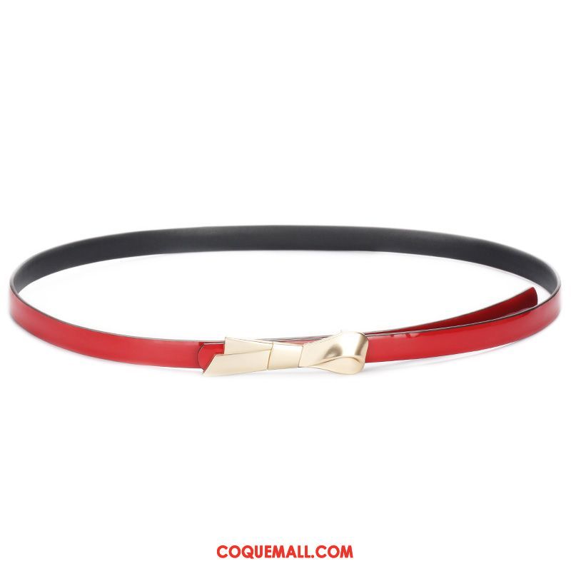 Ceinture Femme Simple Cuir Véritable Étudiant, Ceinture Jaune Général