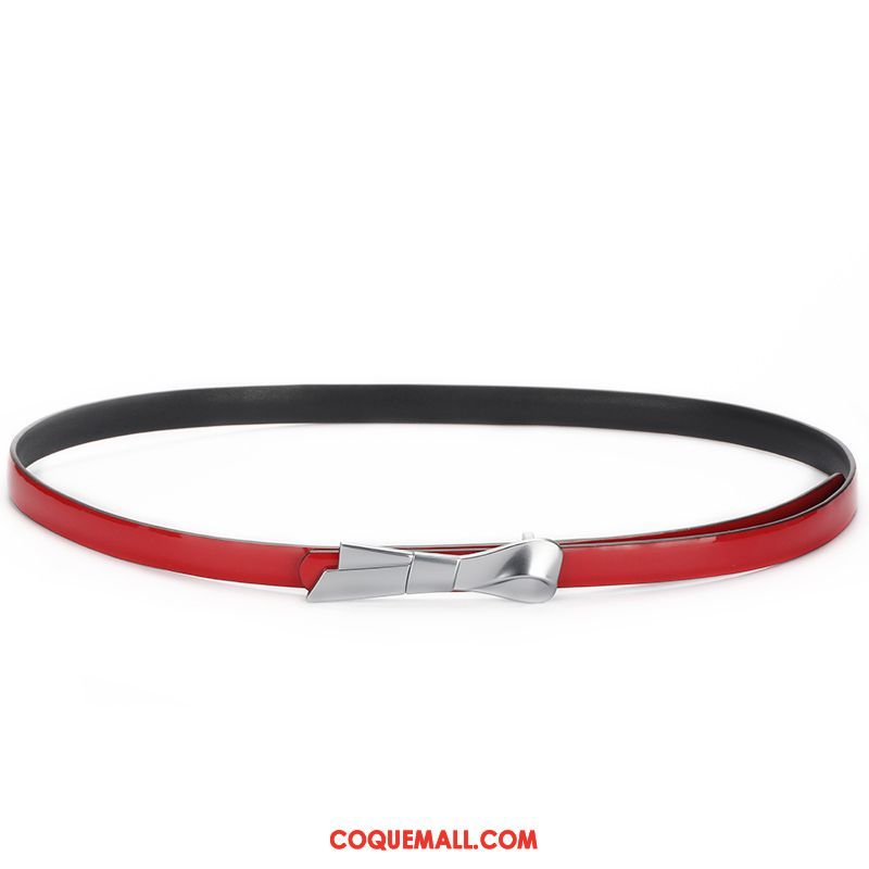 Ceinture Femme Simple Cuir Véritable Étudiant, Ceinture Jaune Général