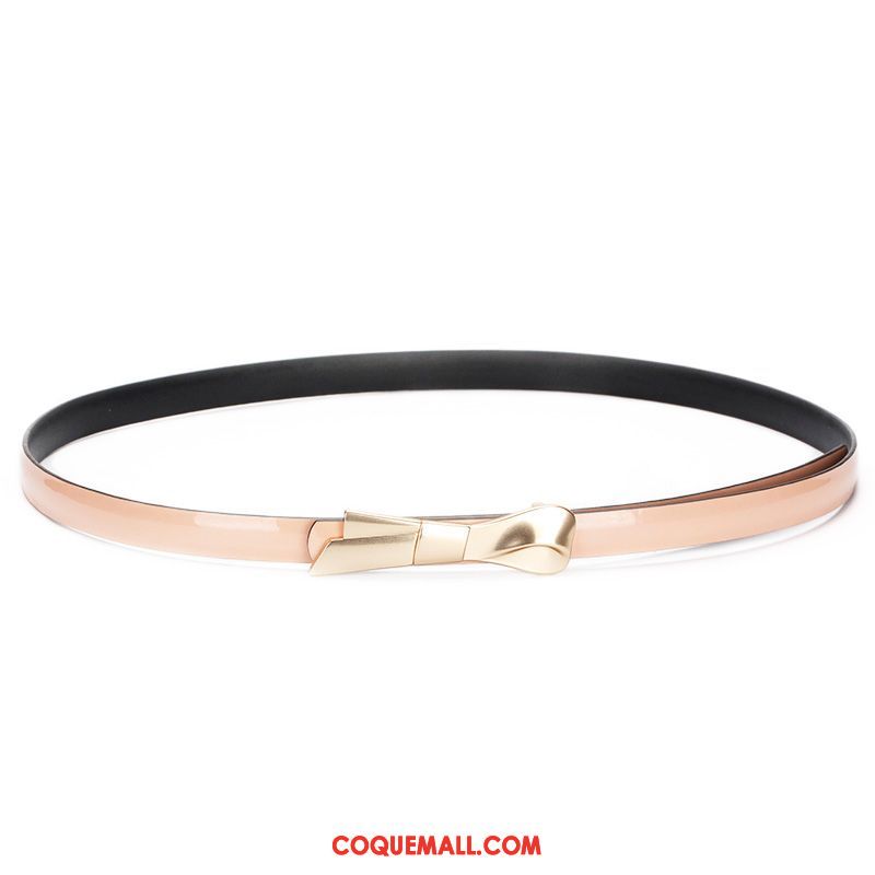 Ceinture Femme Simple Cuir Véritable Étudiant, Ceinture Jaune Général