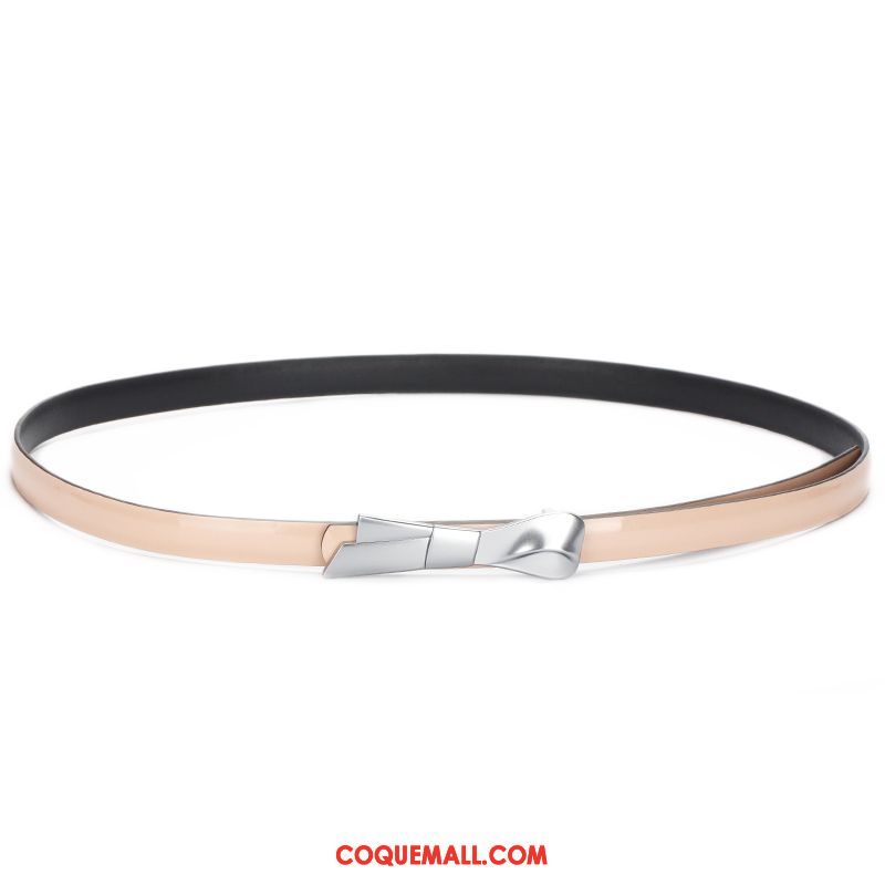 Ceinture Femme Simple Cuir Véritable Étudiant, Ceinture Jaune Général