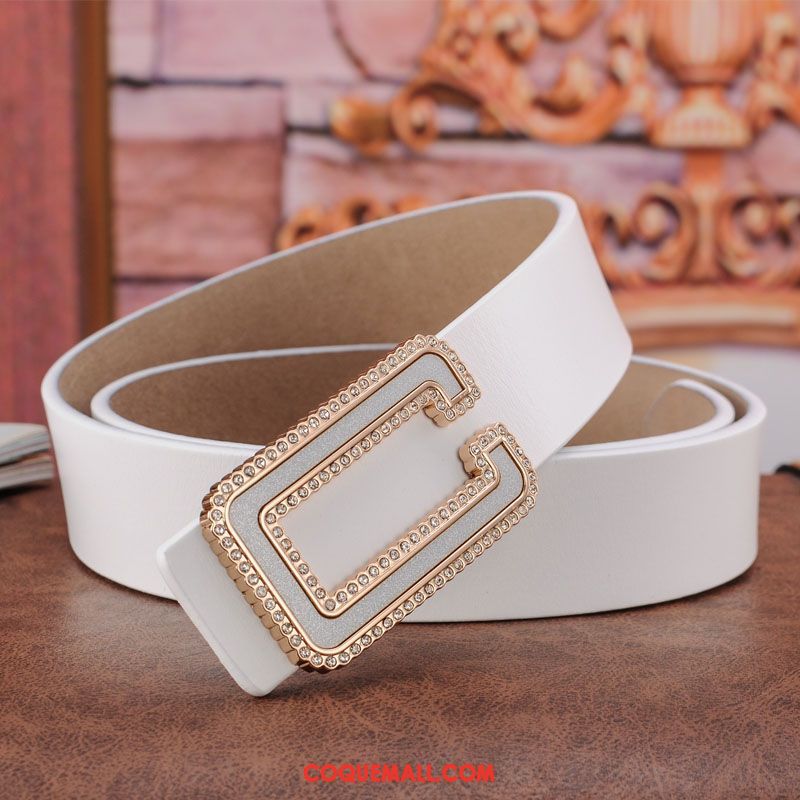 Ceinture Femme Simple Modèles Féminins Noir, Ceinture Mode Cuir De Vache