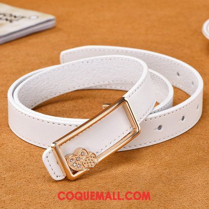 Ceinture Femme Simple Pure Noir, Ceinture Loisir Tempérament