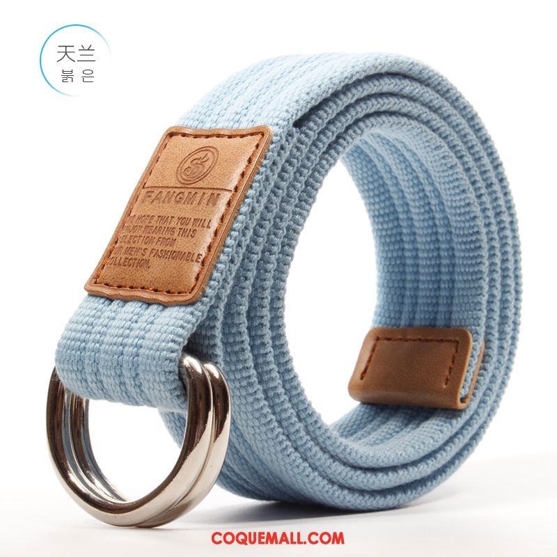 Ceinture Femme Toile Bleu Simple, Ceinture Tendance Bien