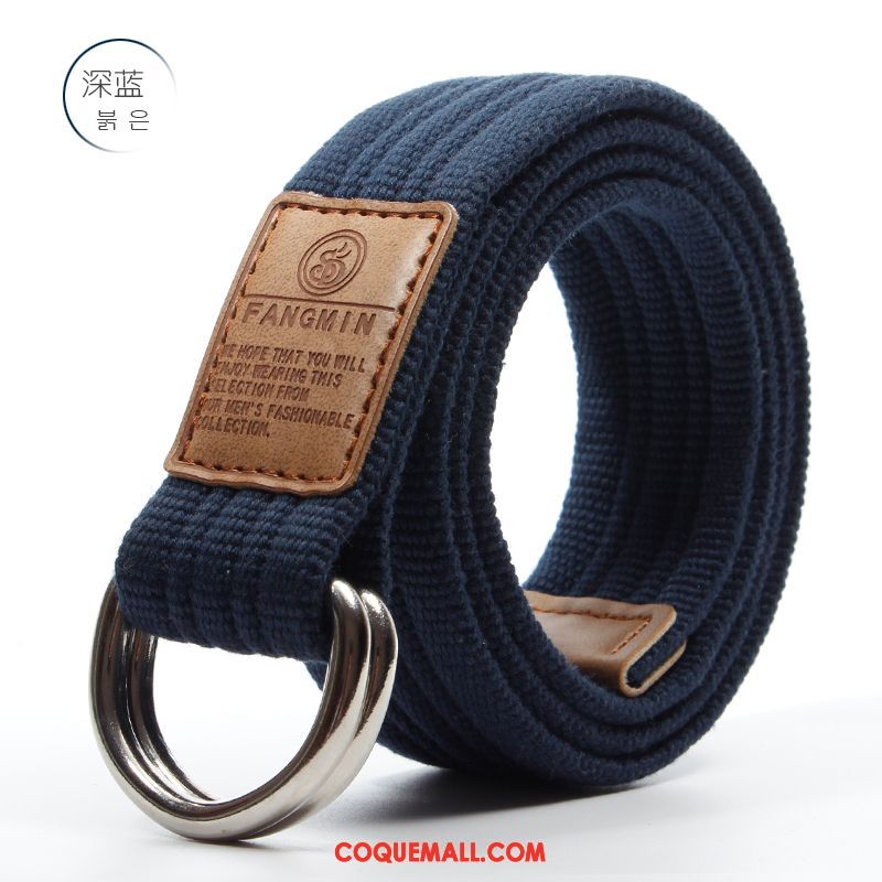 Ceinture Femme Toile Bleu Simple, Ceinture Tendance Bien