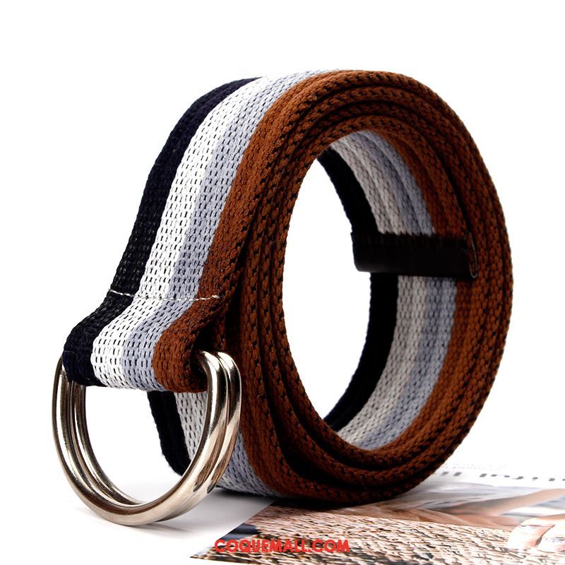 Ceinture Femme Toile Bleu Simple, Ceinture Tendance Bien