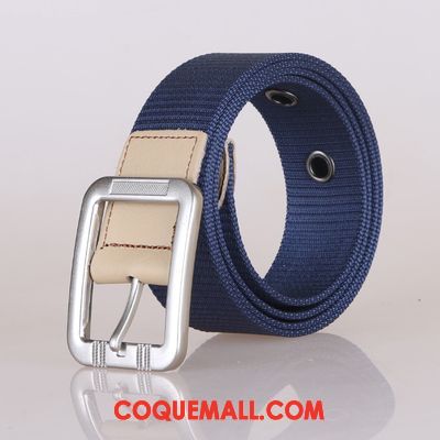 Ceinture Femme Toile Personnalité Homme, Ceinture Bleu Sport