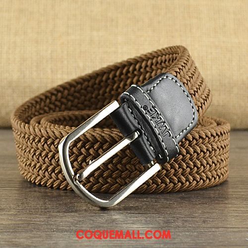 Ceinture Homme All-match Loisir Tendance, Ceinture Élasticité Simple Braun