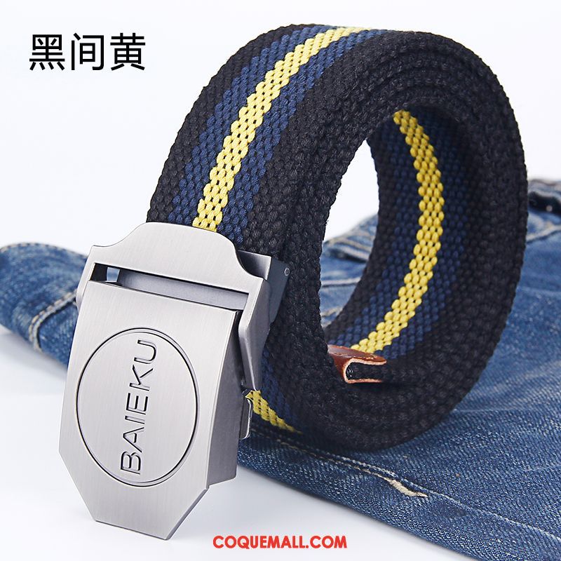 Ceinture Homme Allongé Jeunesse Simple, Ceinture Noir Loisir