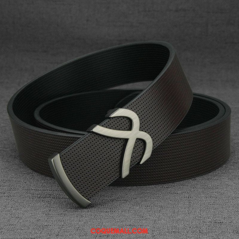 Ceinture Homme Blanc Cuir De Vache Tendance, Ceinture Loisir Jeune Dunkel