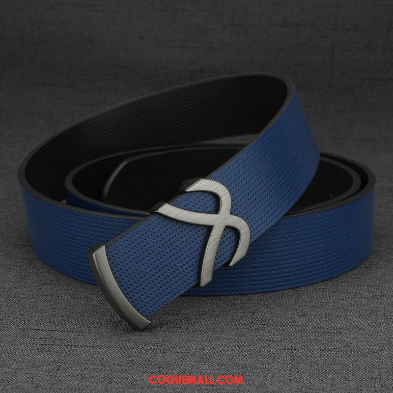 Ceinture Homme Blanc Cuir De Vache Tendance, Ceinture Loisir Jeune Dunkel