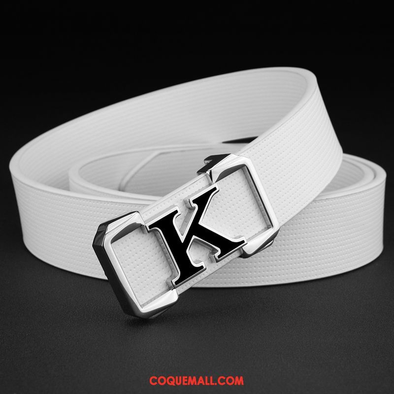 Ceinture Homme Blanc Les Adolescents Blanc, Ceinture Personnalité Tendance