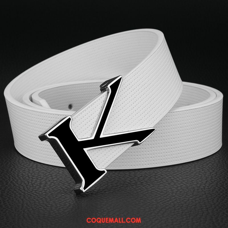 Ceinture Homme Blanc Les Adolescents Blanc, Ceinture Personnalité Tendance