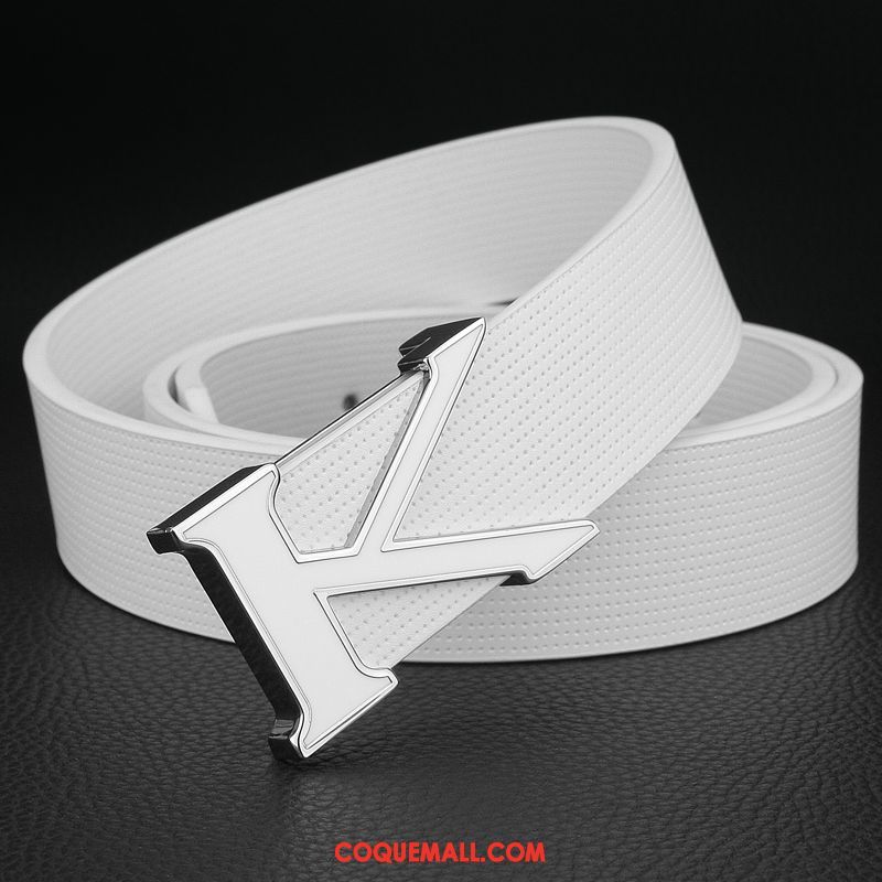 Ceinture Homme Blanc Les Adolescents Blanc, Ceinture Personnalité Tendance