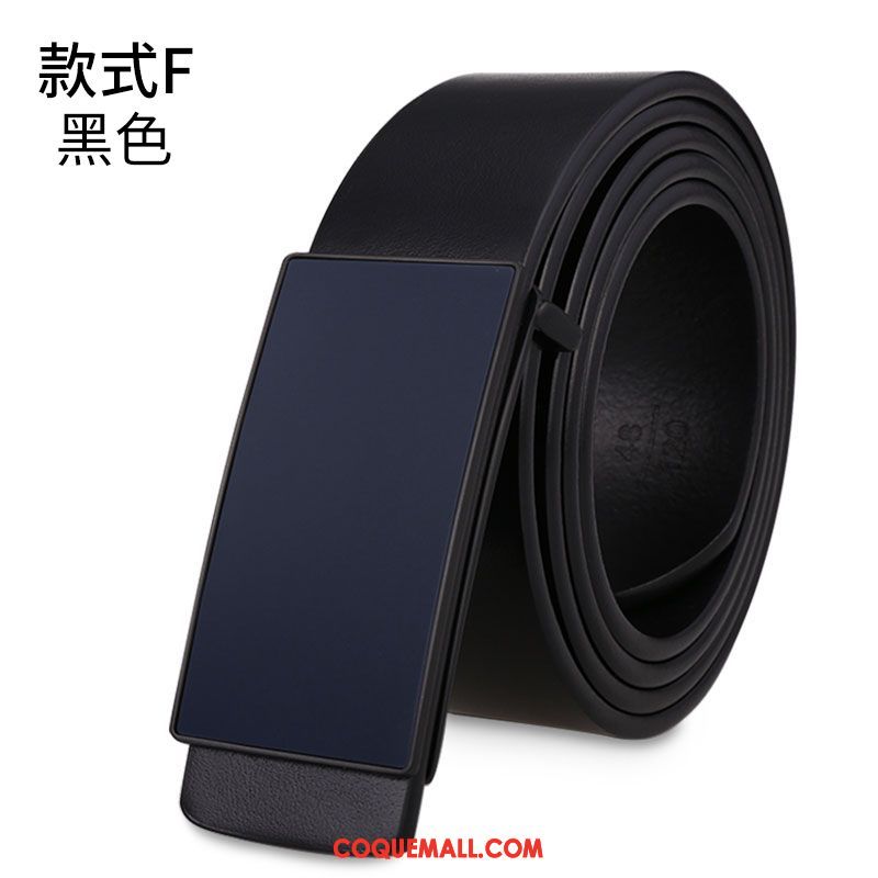 Ceinture Homme Couche De Tête Cuir De Vache Jeunesse, Ceinture Cuir Véritable Lisse Braun