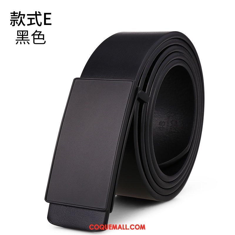 Ceinture Homme Couche De Tête Cuir De Vache Jeunesse, Ceinture Cuir Véritable Lisse Braun