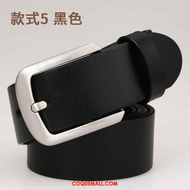 Ceinture Homme Couche De Tête Loisir Cuir Véritable, Ceinture Boucle Jeunesse Dunkel