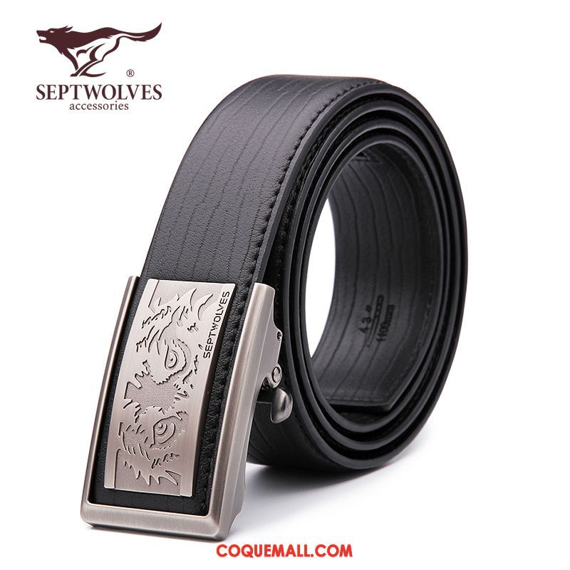 Ceinture Homme Cuir Véritable Entreprise Loisir, Ceinture Noir Authentique