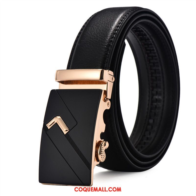 Ceinture Homme Cuir Véritable Tendance Loisir, Ceinture Jeunesse All-match Braun Gold