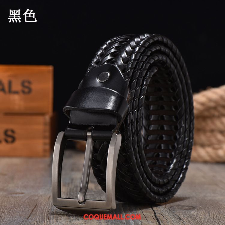 Ceinture Homme Jeune Pure Loisir, Ceinture Cuir De Vache Cuir Véritable Kamelfarbe