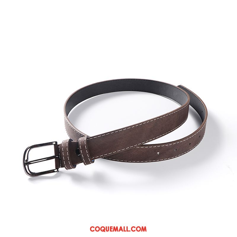 Ceinture Homme Jeunesse Mode Marron, Ceinture Étudiant Boucle